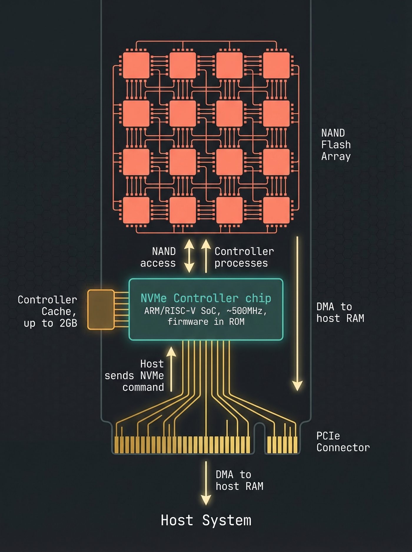 NVMe SSD exploded view